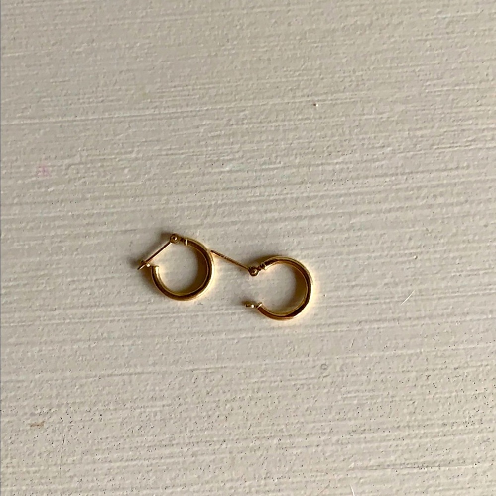 Earrings, small gold hoops